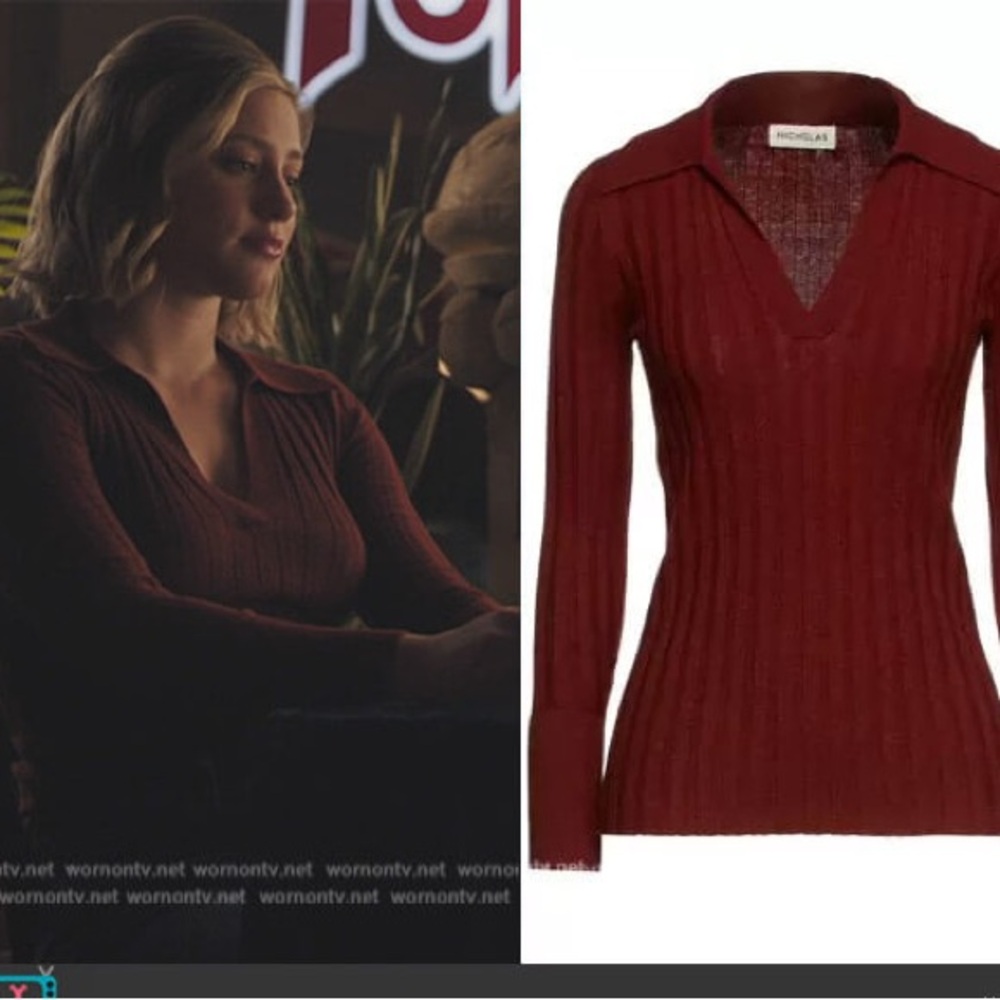 Nicholas Terracotta Ribbed Knit